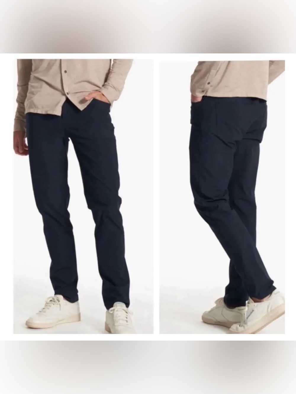 Vuori Everything Chino Pants in Dark Navy Blue Size 34